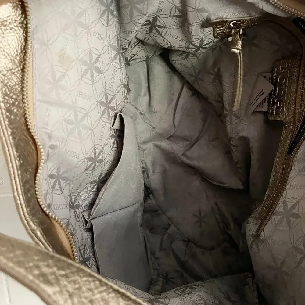 BODHI Gold Metallic Oversized Hobo Shoulder Bag